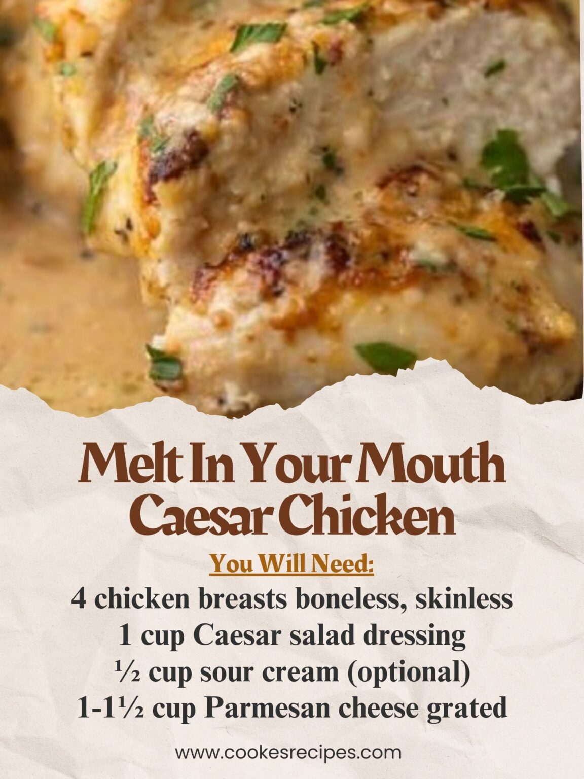 Melt In Your Mouth Caesar Chicken Recipe! - Cribic Recipe